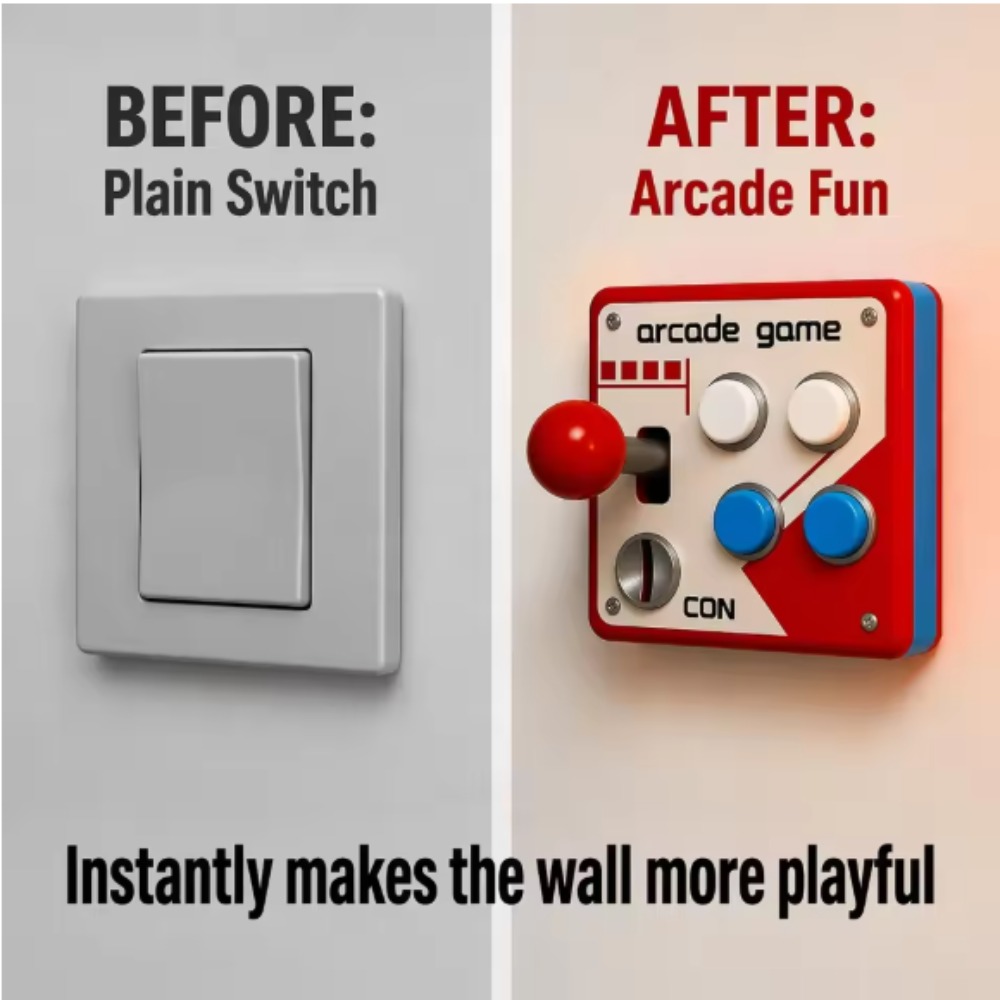 3D Printing Simulator - Retro Arcade Joystick Switch Plate Cover,