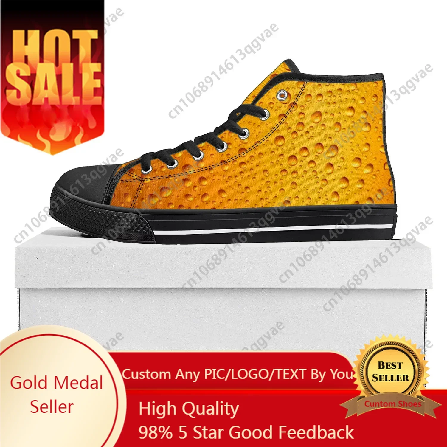 3D Printing Quality - Beer Unisex 3D Print High Top