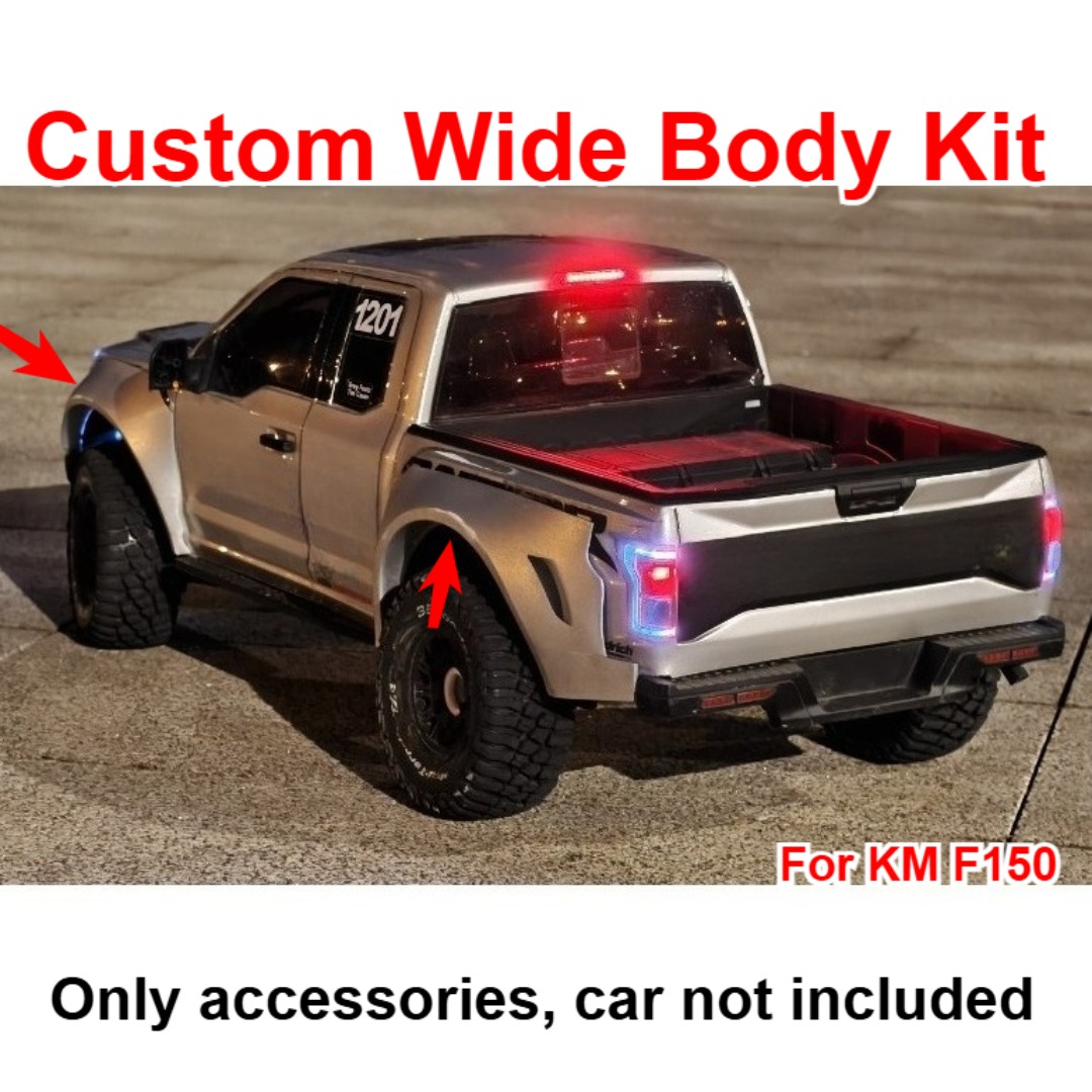 3D Printing Widebody Kit - For KM F150 1/8 RC Pickup