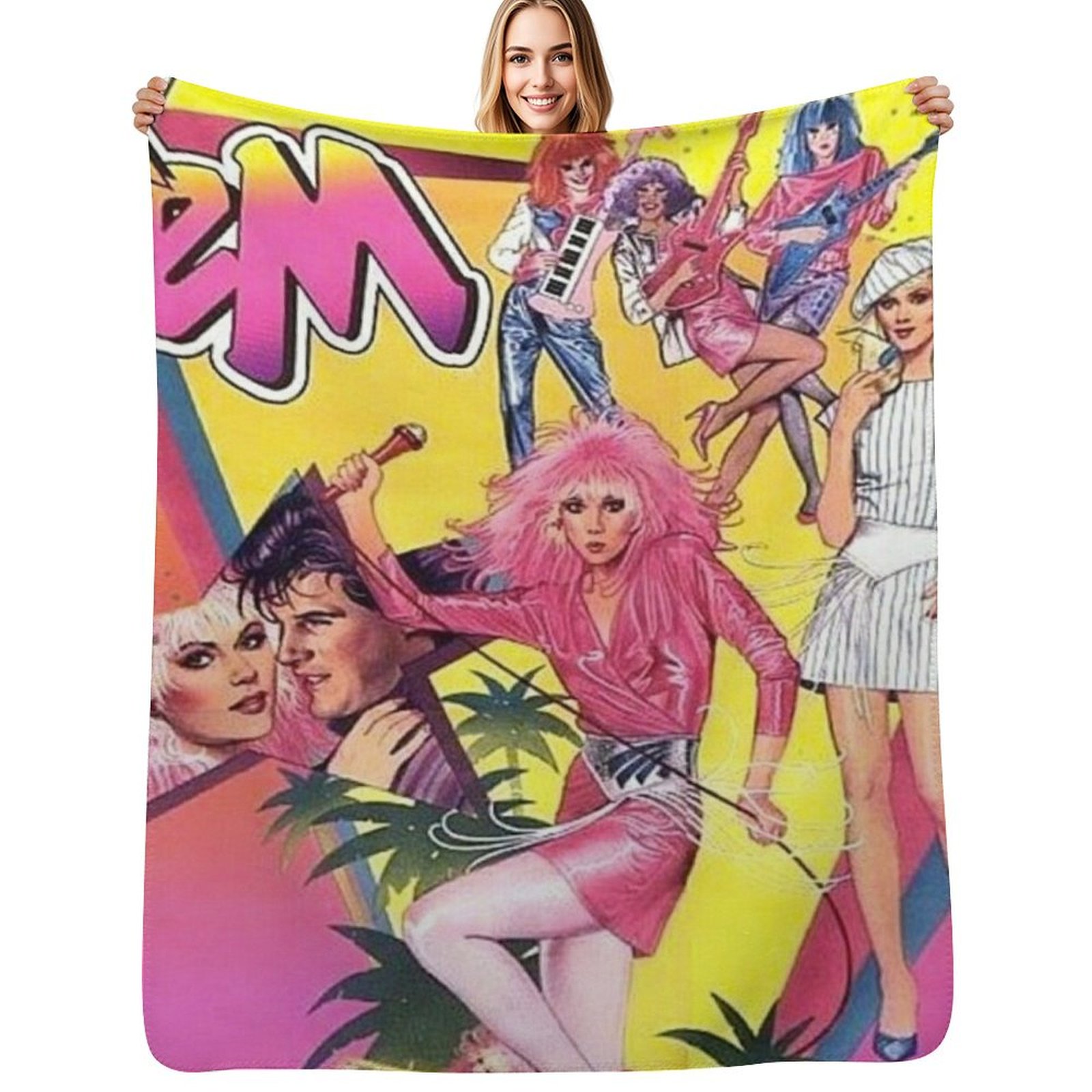 3D Printing Hologram - Jem and the holograms Throw Blanket