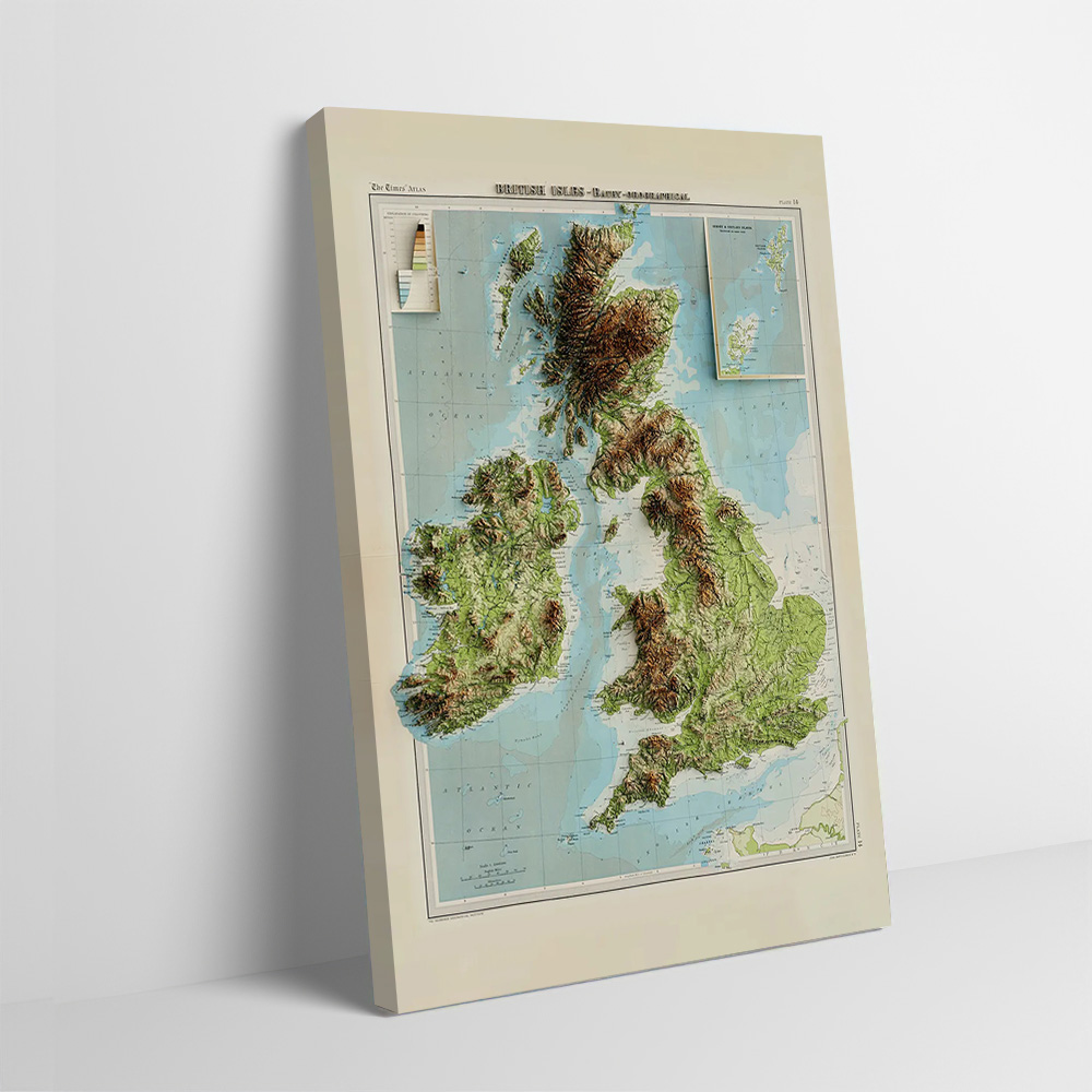 3D Relief Map of 1922 British  - đánh giá và giá 3D Printing Wall