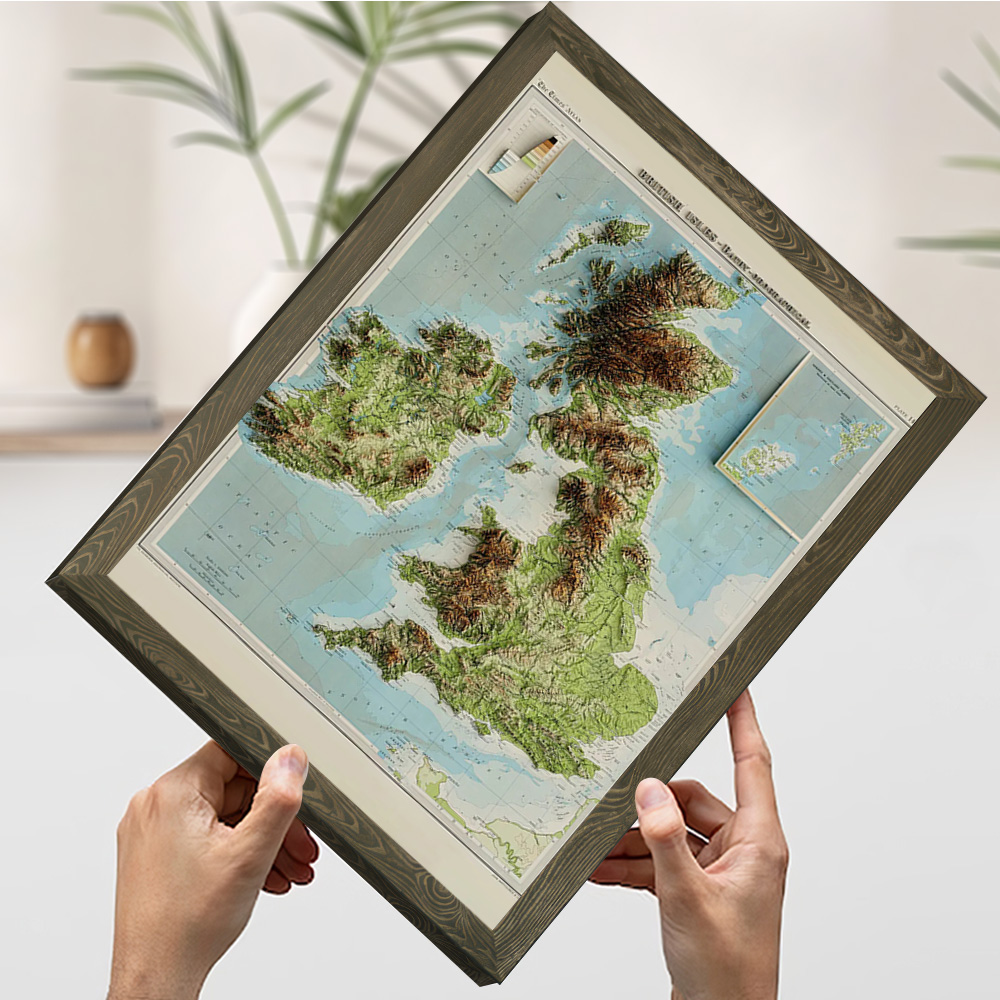 3D Relief Map of 1922 British  - đánh giá và giá 3D Printing Wall