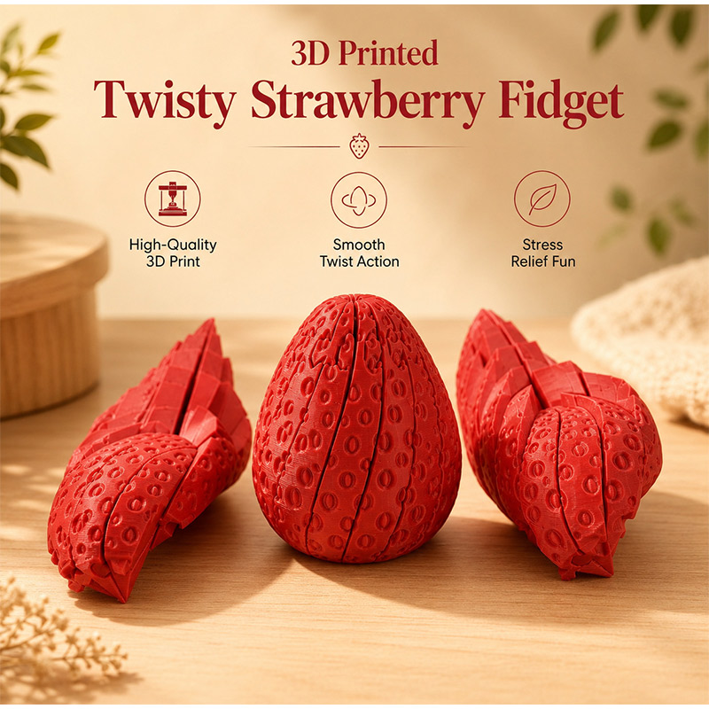 Twisted Strawberry Egg 3d Prin - đánh giá và giá 3D Printing Food