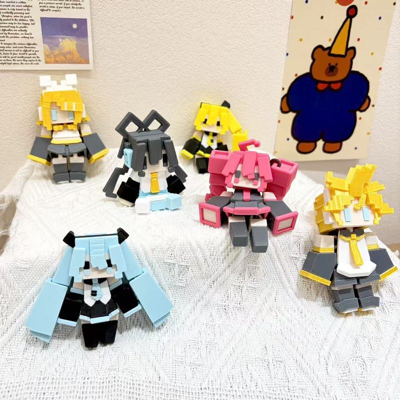 Anime Hatsune Miku 3d Printed  - đánh giá và giá 3D Printing Keychain
