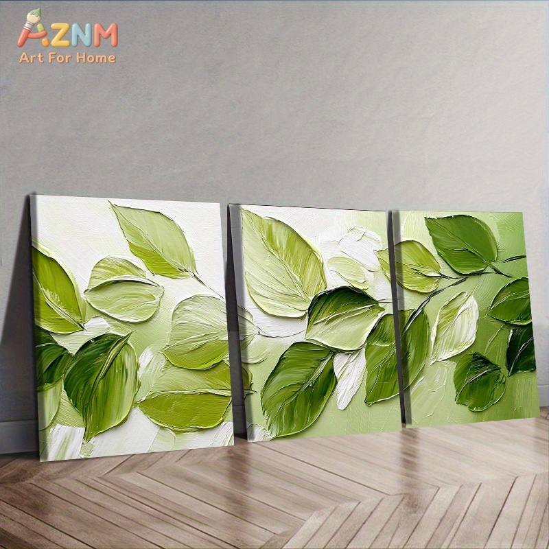AZNM 3D Textured Green Leaf Im - đánh giá và giá 3D Printing Wall