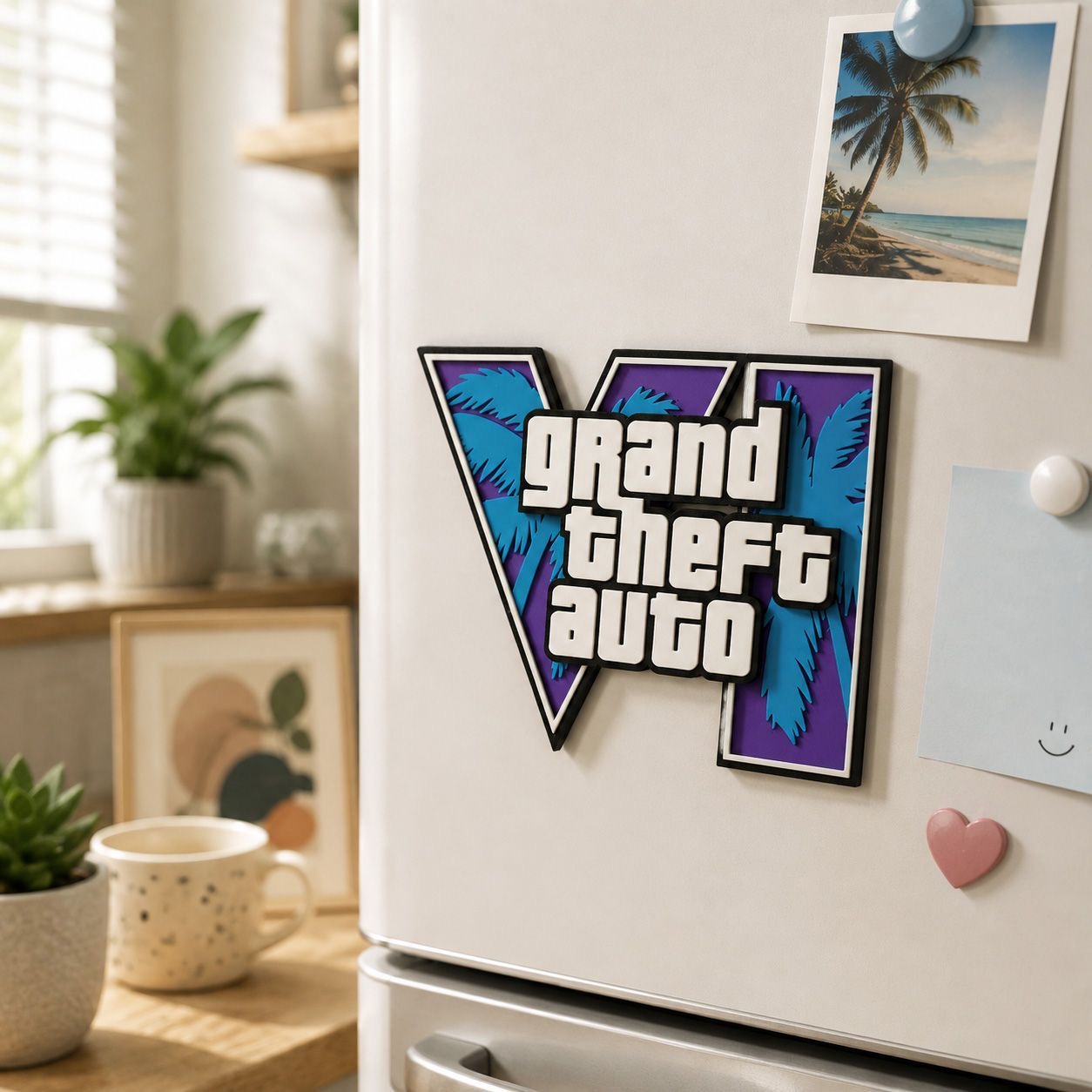 GTA6 3D Printed Logo Magnetic  - đánh giá và giá 3D Printing Gundam